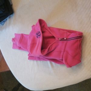 Pink Lululemon zip up hoodie size 6